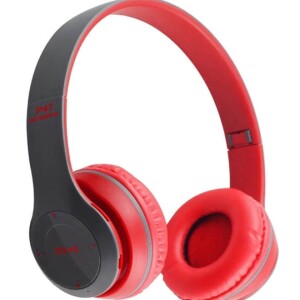 P47 Bluetooth Wireless Over The Head Headphones Red/Black