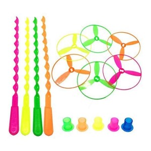 Pack Of 15 Pull String Spinning Wheel Toy