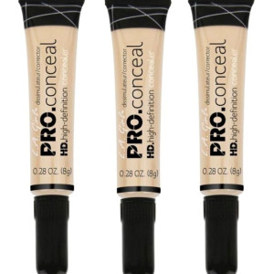 3-Piece Crease-Resistant Opaque Cream Concealer Light Ivory GC970