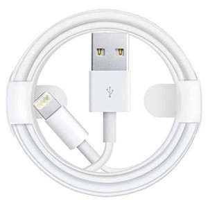 USB To Lightning Data Sync And Charging Cable For Apple iPhone White/Silver