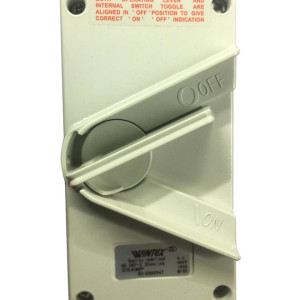 20Amp 3 Pole Rotary Isolator Switch IP65 - UKF-20A-3P White