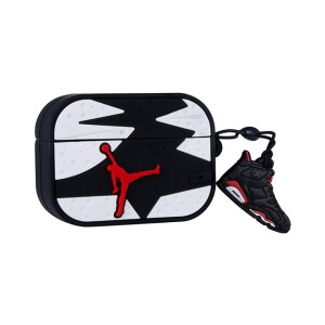 Jordan Shoes Shaped Cartoon Case Cover For Apple AirPods Pro Black/White