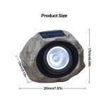 Solar Powered Lamp Simulation Stone Light Multicolour 23.5x17x18.5centimeter