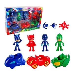 10-Piece PJ Mask Cars And Action Figure Set TY-PLS2