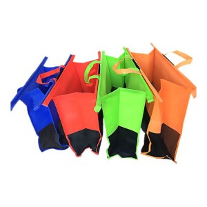 4-Piece Reusable Shopping Bag Set Blue/Red/Green