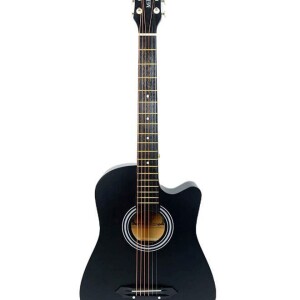 Acoustic Guitar With Bag And Strap 38 Inch Black Vinyl