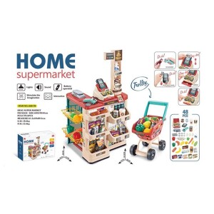48-Piece Home Supermarket With Cash Register