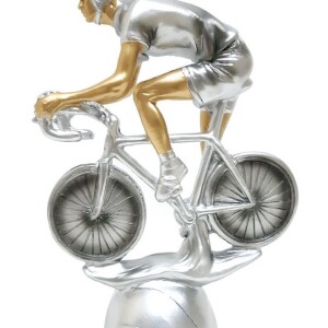 Cycling Trophy Silver/Gold 20cm