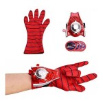 Soft Fabric Spiderman Gloves With Disc Launcher