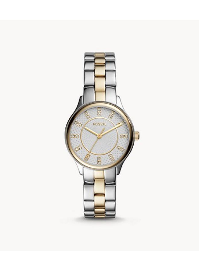 Women's Modern Sophisticate Three-Hand Two-Tone Stainless Steel Strap Wrist Watch BQ1574 - 30 mm -Silver/Gold