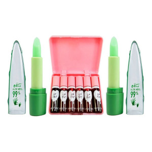 Pack Of 6 Lip Tint With 2 Aloe Vera Lipstick Set Multicolour