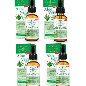 4-Piece Aloe Vera Moisturizing and Oil Control Face Serum Multicolour 4 x 30ml