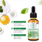 4-Piece Aloe Vera Moisturizing and Oil Control Face Serum Multicolour 4 x 30ml