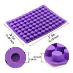 Baking Supplies 88 Cavities Mini Round Small Cheesecake Silicone Molds for Chocolate Clover Jelly Candy Ice Mold Purple 11.76x11.22x0.8inch