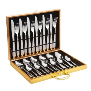 24-Piece Cutlery Set Silver/Gold 225millimeter