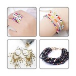 10000-Piece Small Colourful Gemstone Bracelet Beads With A-Z Alphabet Letter DIY Bead Making Kit With Rope 7.8 x 5.2 x 0.9inch