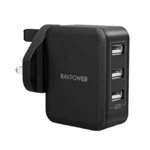 RP-PC020 30W 3-Port Wall Charger (UK)  Offline black