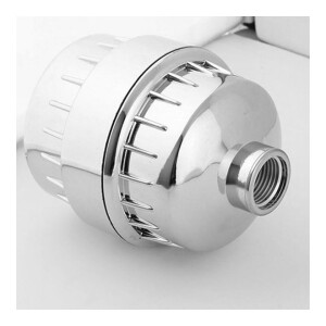Shower Water Filter Purifier Silver 8.9 x 8.9 x 14.5cm