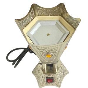 Classic Style Electric Incense Burner Silver/Gold 22x14cm
