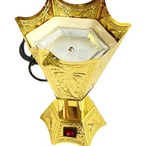Classic Style Electric Incense Burner Gold 22x14cm