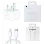 2 in 1 Pack of 20W USB-C Power Adapter and USB-C  to Lightning Cable 1m white