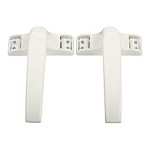 Door Handle With 4-Screw White 10cm