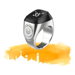 Zikr Smart Tasbih Ring 22mm Silver
