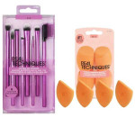 Everyday Eye Essentials Makeup Brush Set and 4 Miracle Complexion Sponges