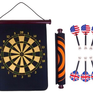 Double Sided Magnetic Dart Board Set & Bullseye Game with 6 Darts For Kids | MF-0241