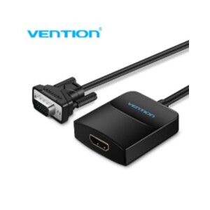 VGA to HDMI Converter with Female Micro USB and Audio Port 0.15M Black