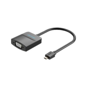 Micro HDMI to VGA Converter with Female Micro USB and Audio Port  0.15M Black
