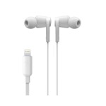 Belkin Soundform Headphones With Lightning Connector, Mfi Certified In-Ear Earphones Headset With Microphone, Earbuds With Water & Sweat Resistant For Iphones