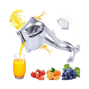 Homeacc Manual Juicer Squeezer with Filter Bag, Adjustable Stainless Steel Juicer, Heavy Duty Handheld Squeezer, Press Extractor Tool for Lemon Orange